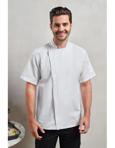 P-PR906-Chefs Zip-Close Short Sleeve Jacket